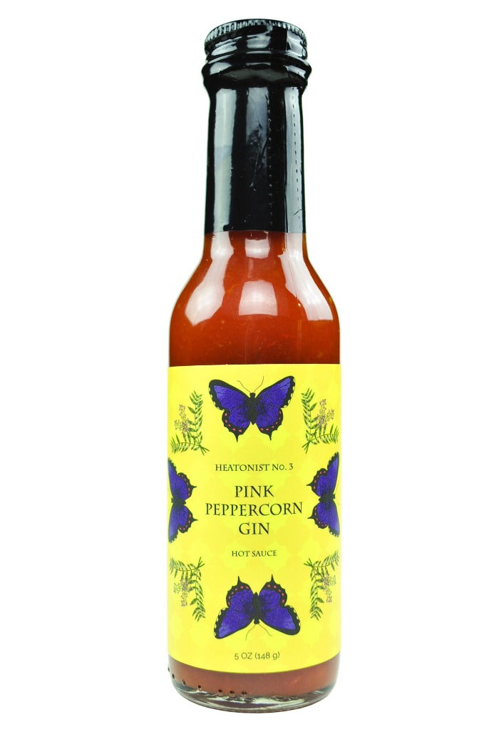 HEATONIST No. 3 Pink Peppercorn Gin Hot Sauce | Butterfly Bakery of Vermont Q4