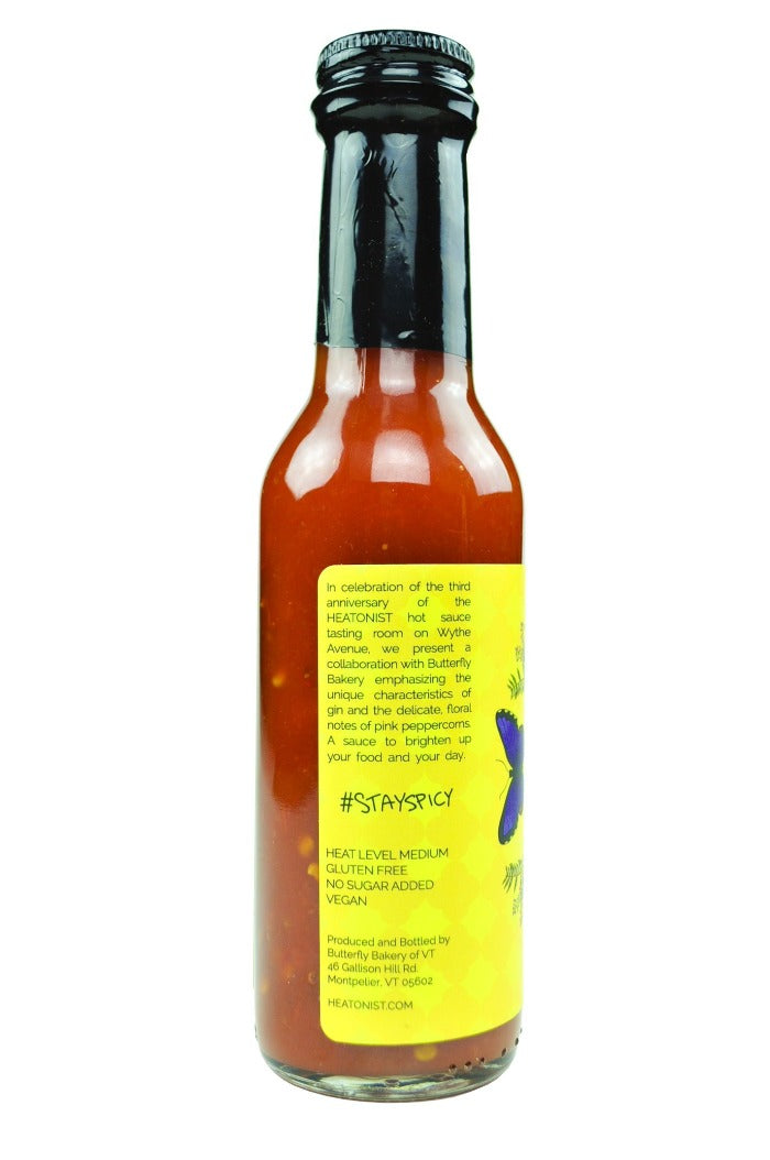HEATONIST No. 3 Pink Peppercorn Gin Hot Sauce | Butterfly Bakery of Vermont Q4