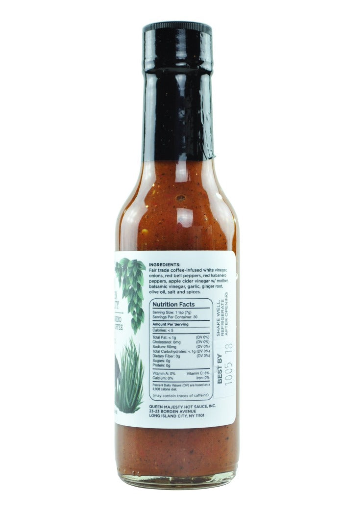 Red Habanero & Black Coffee Hot Sauce | Queen Majesty Q7