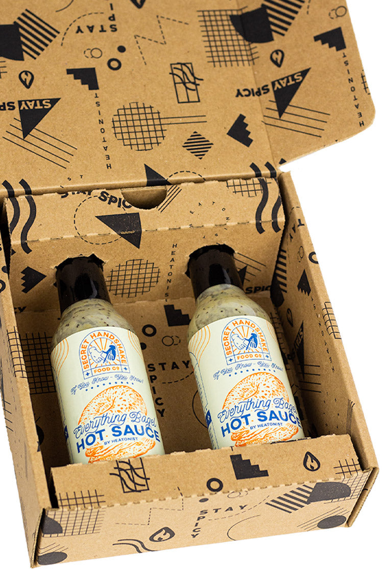 Secret Handshake Food Co Everything Bagel Hot Sauce 2-Pack I3
