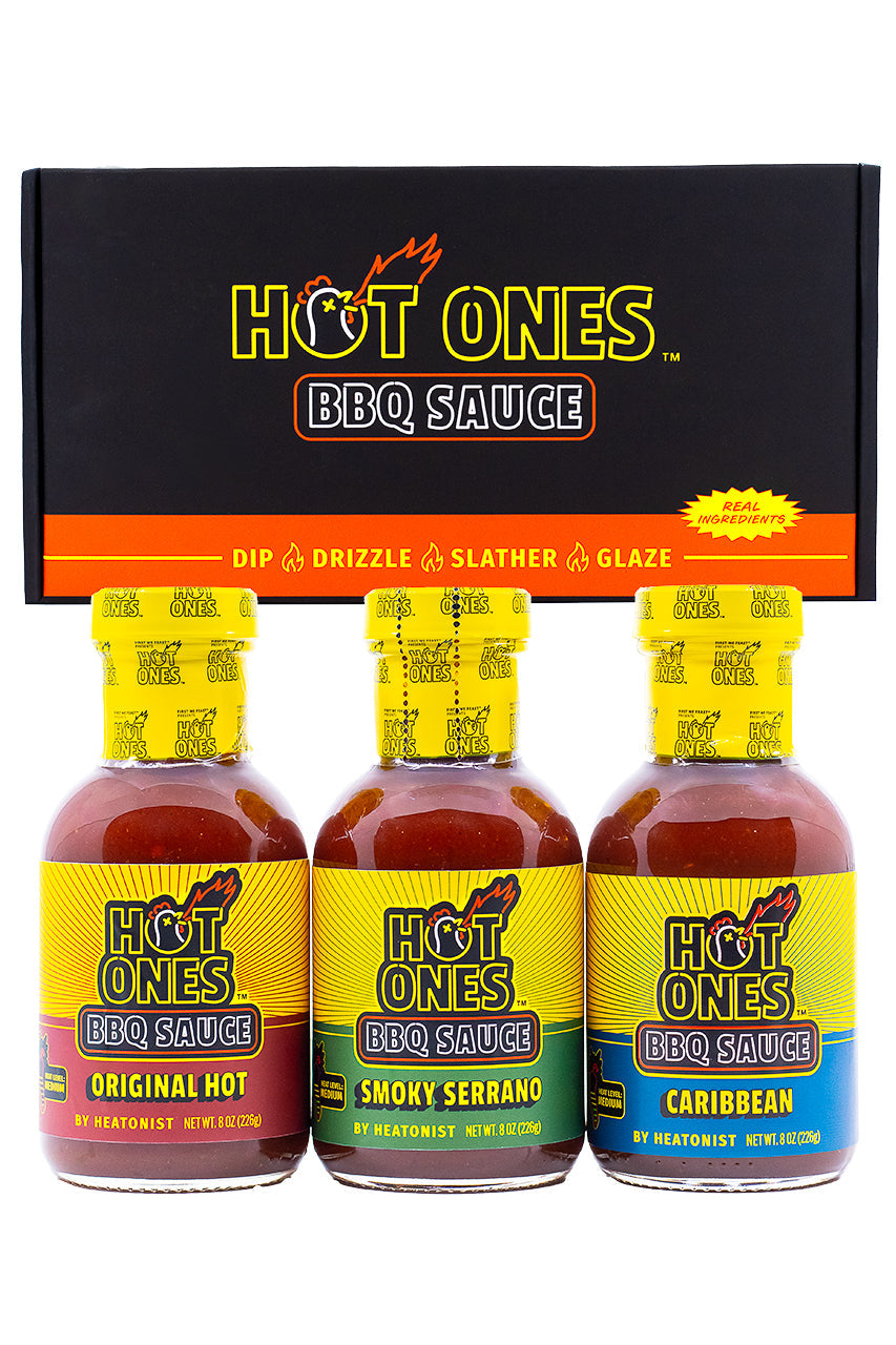 Hot Ones BBQ Trio Pack (Original / Smoked Serrano / Caribbean) X2