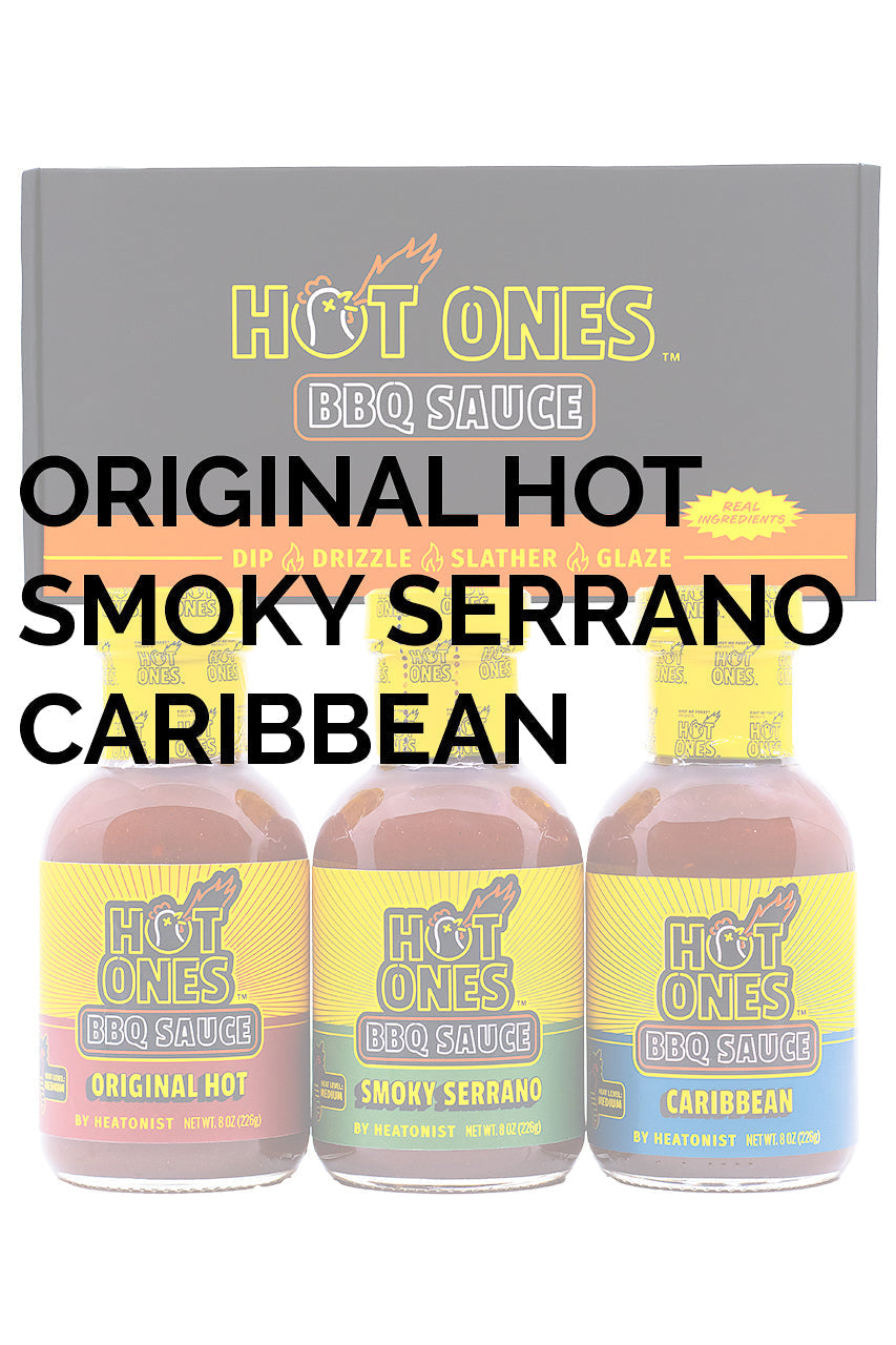 Hot Ones BBQ Trio Pack (Original / Smoked Serrano / Caribbean) X2