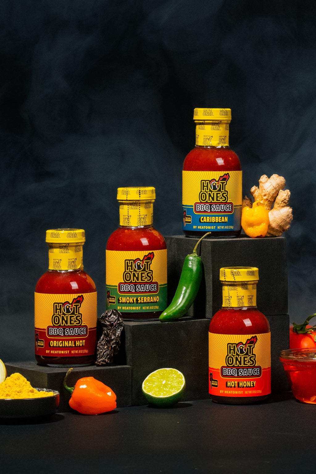 Hot Ones BBQ Trio Pack (Original / Hot Honey / Smoked Serrano) F4
