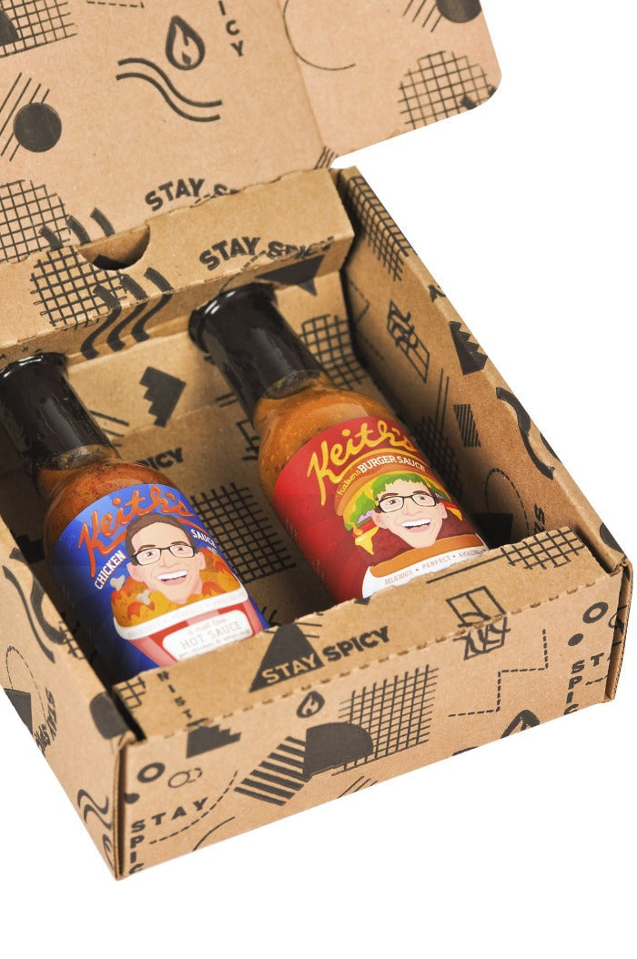 Chicken & Burger Hot Sauce Duo Pack | Keith's K7