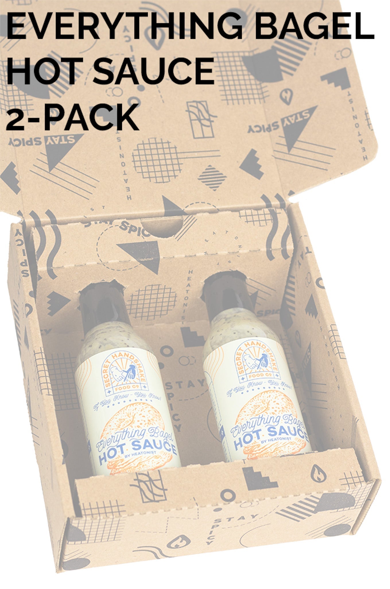 Secret Handshake Food Co Everything Bagel Hot Sauce 2-Pack I3